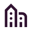 Hubexo icon RGB Deep Plum Building 1